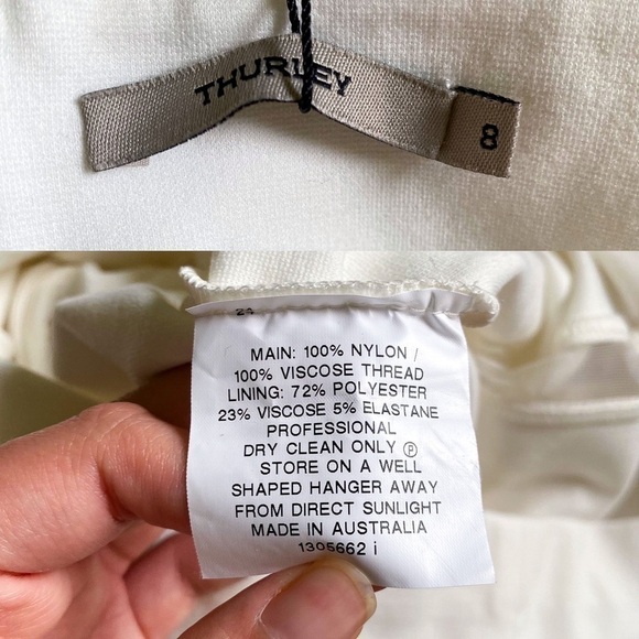 BHLDN Thurley Dress Emilia Lace Semi-Sheer Off-Shoulder Bridal Ivory 8 NWT - Picture 9 of 13